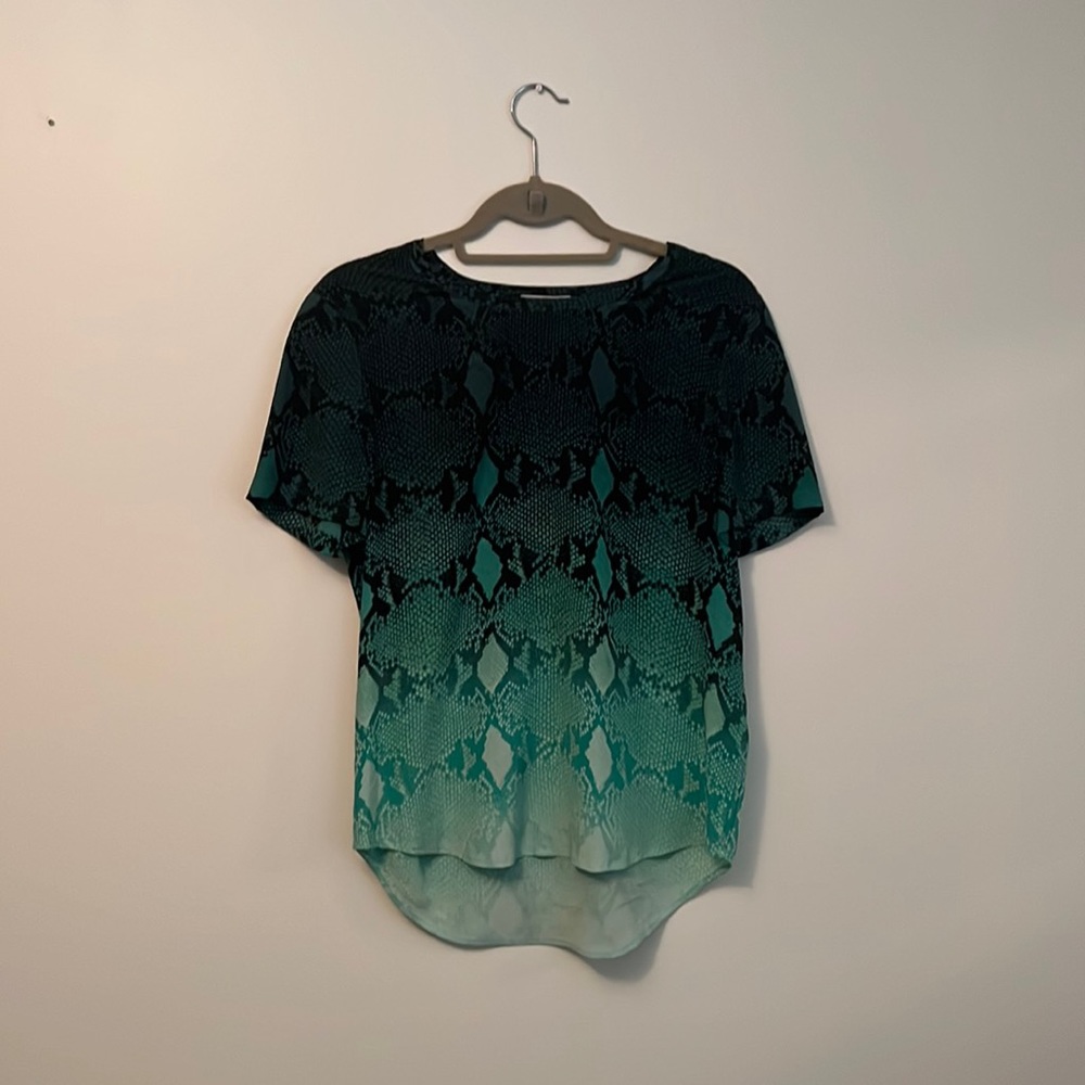 Snake print Equipment silk top